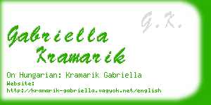 gabriella kramarik business card